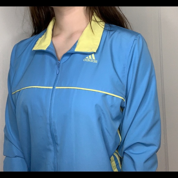 adidas Other - ADIDAS BABY BLUE AND YELLOW TRACK JACKET